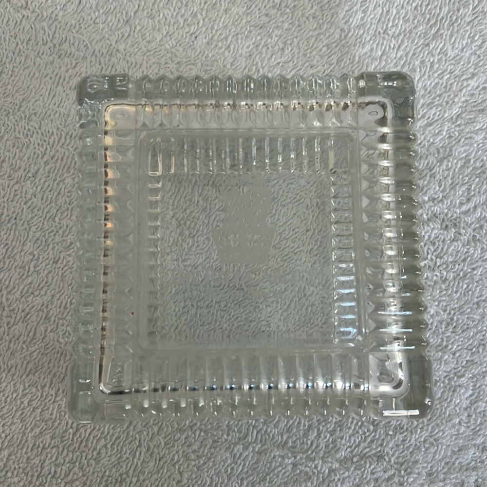 Art Deco. Vintage Glass coffee table cigarette box.